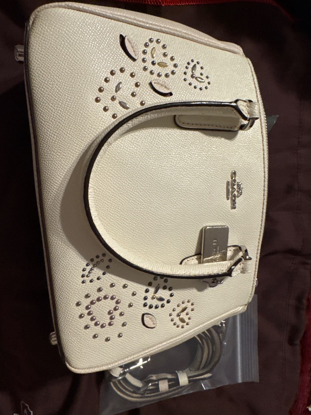 Coach F46292 Chalk Mini Suri Cross Body Bag